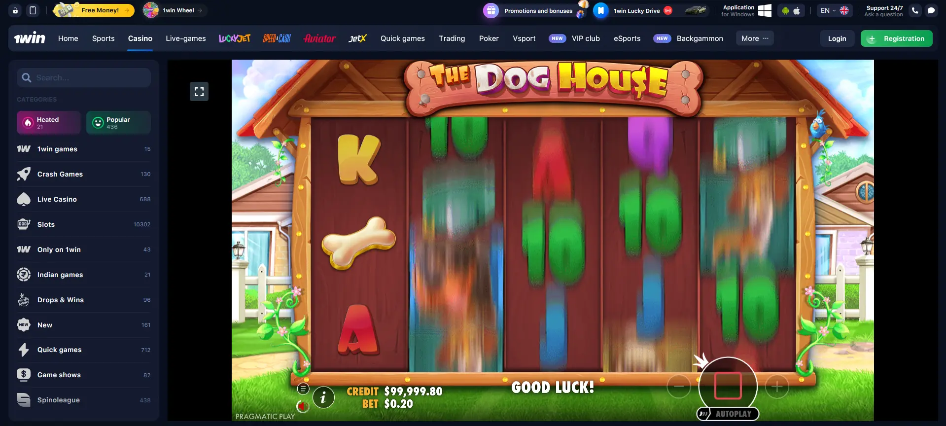 1Win Dog House Enhanced Megaways Reel Adventure